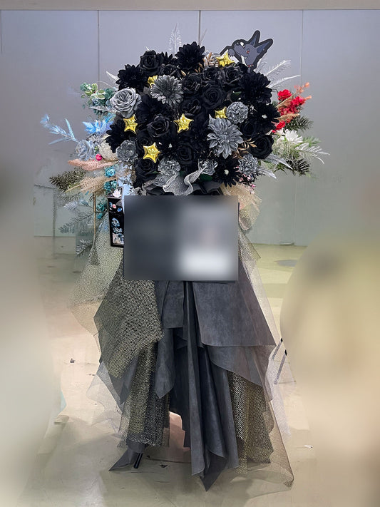 東京ビッグサイトへお届けしたオーダーメイドのフラワースタンド|HANA GARDEN TOKYO