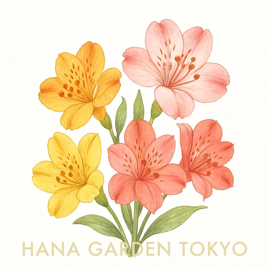 アルストロメリアの花のイラスト｜HANA GARDEN TOKYO
