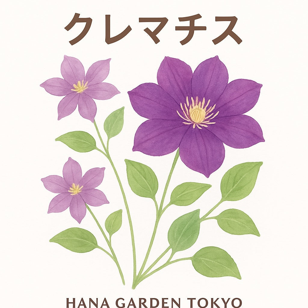 クレマチスの花のイラスト｜HANA GARDEN TOKYO