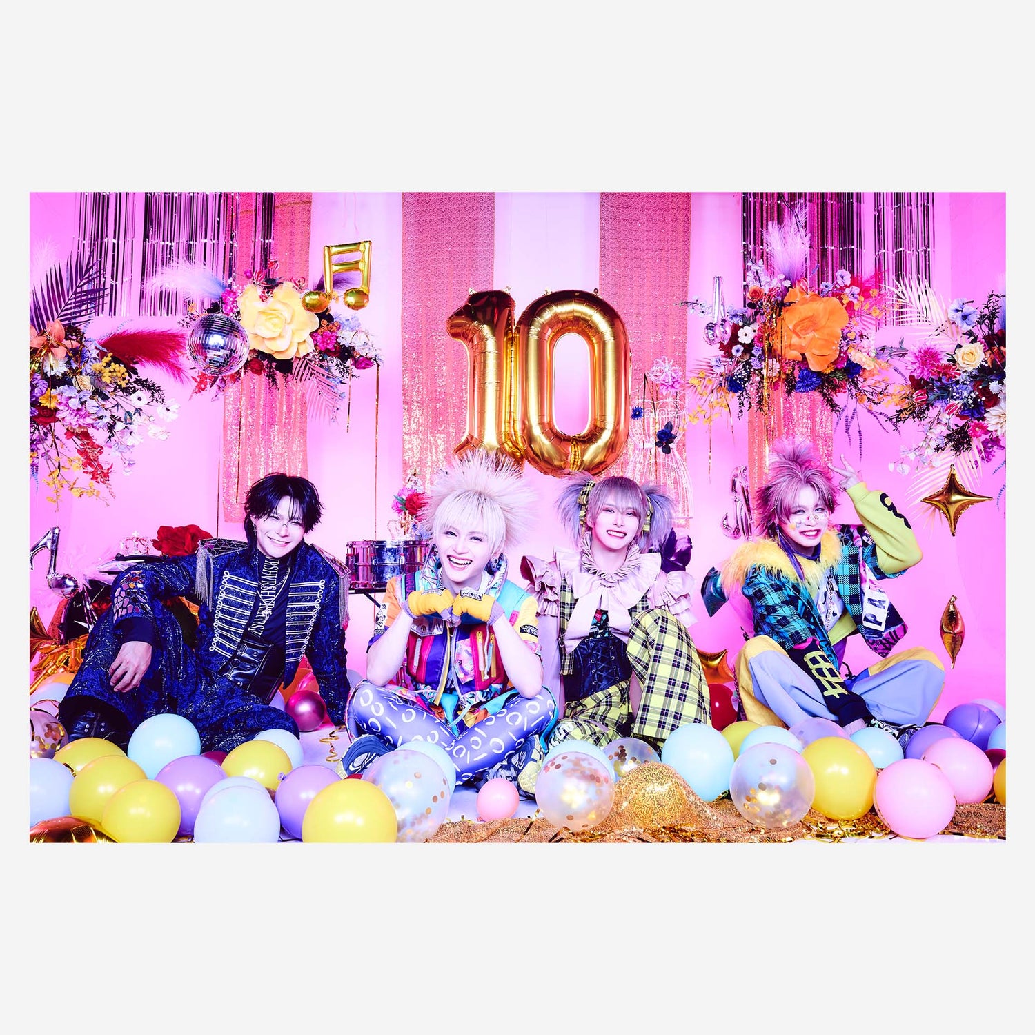 ビバラッシュ10周年アーティスト写真撮影の装飾事例