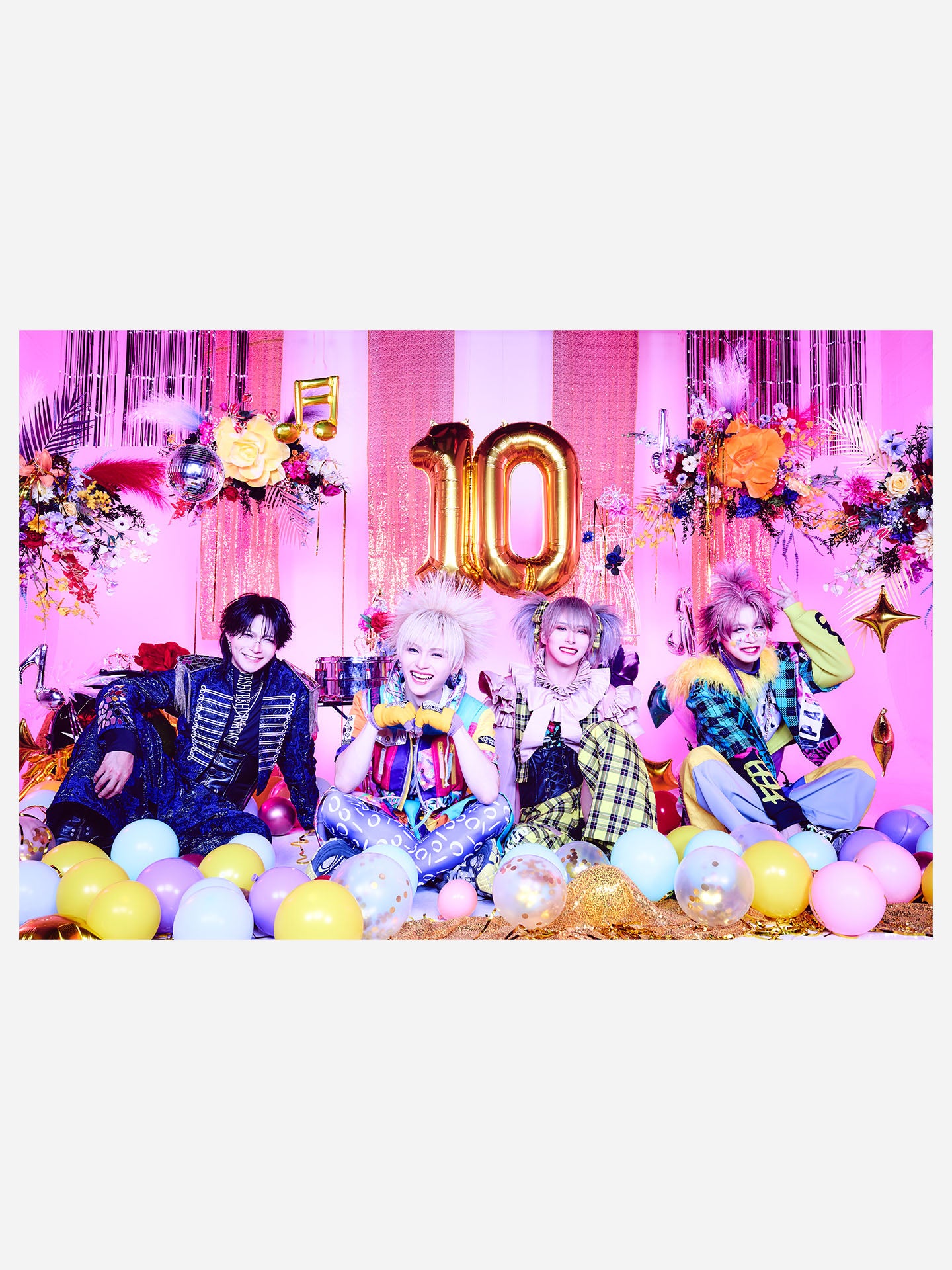 ビバラッシュ10周年アーティスト写真撮影の装飾事例