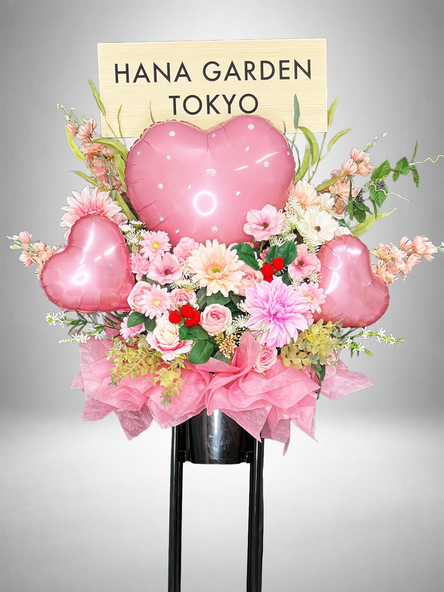 [Re:Bloom] ハートジュエリースタンド花 （ピンク）