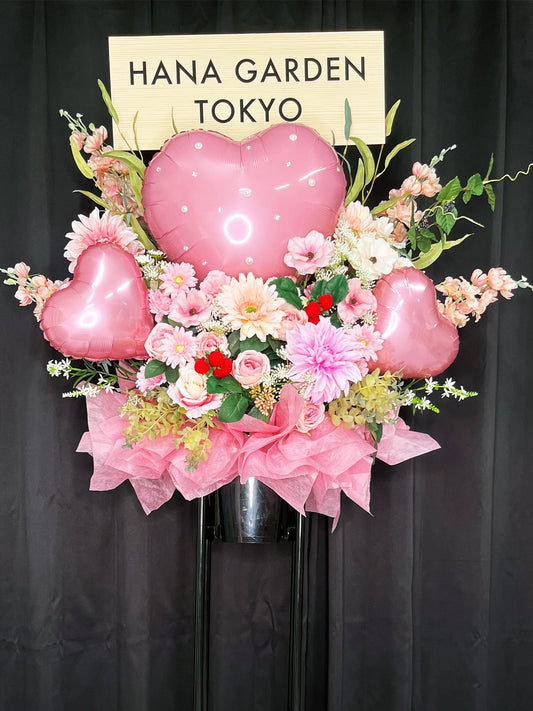 [Re:Bloom] ハートジュエリースタンド花 （ピンク）