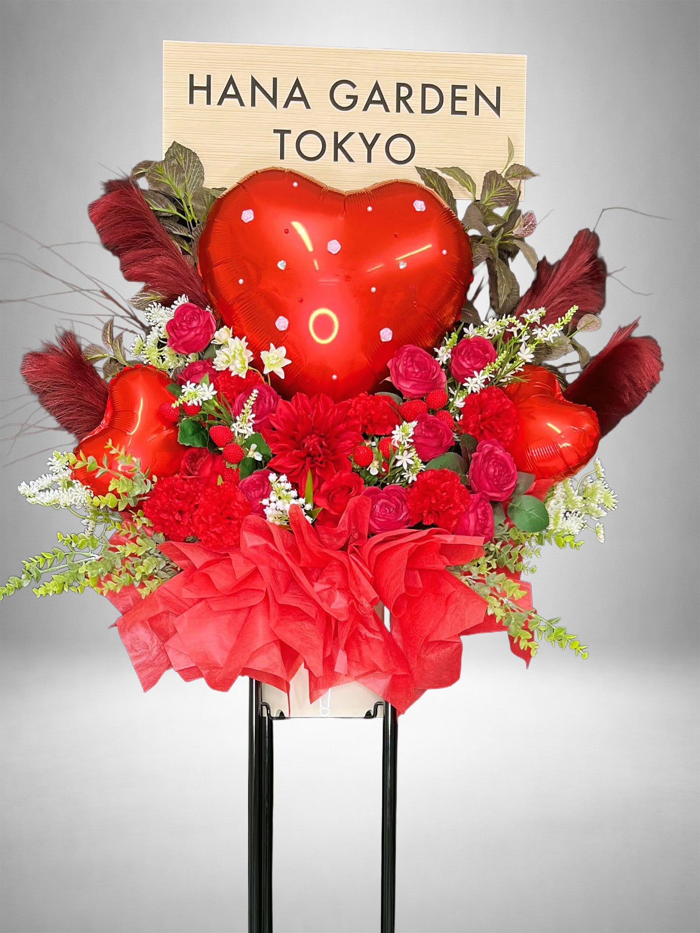 [Re:Bloom] ハートジュエリースタンド花 （レッド）