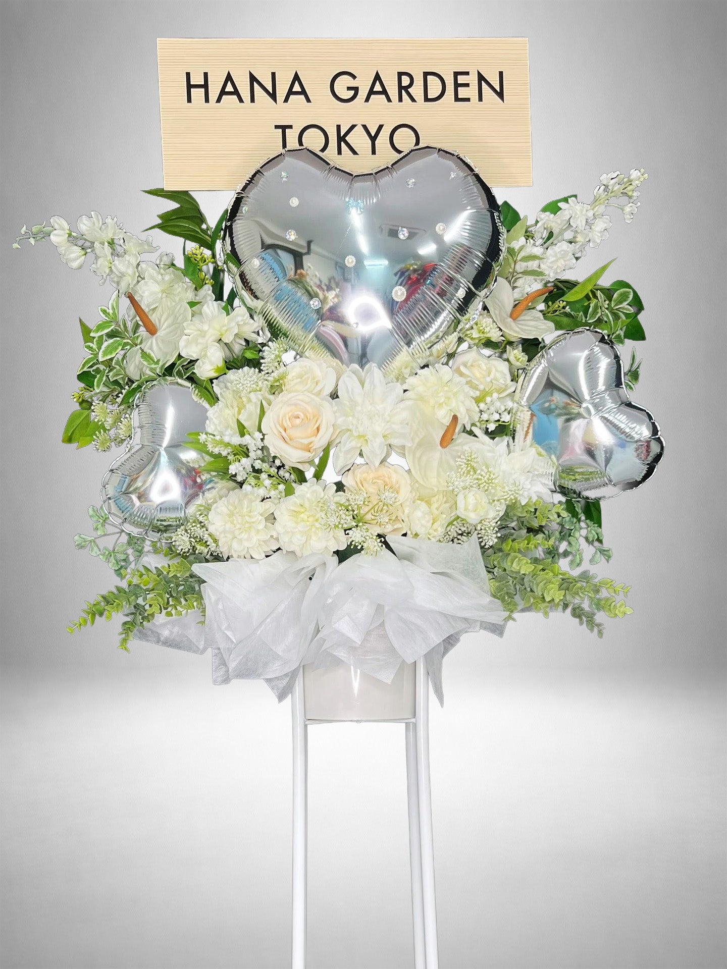 [Re:Bloom] ハートジュエリースタンド花 （ホワイト）